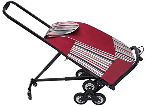 WindWilder Treppensackkarre Klappbar 150KG/330 LBS, Treppenwagen 10 Räder, Treppensteiger mit Hartgummireifen & Stahlrahmen, Sackkarre für Umzug & Schwere Gegenstände Treppenkarren, Schwarz