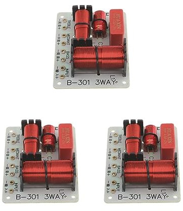 Tityvirnix Juego de 3 separadores de frecuencia de 3 vías de 150 W para altavoces y graves agudos