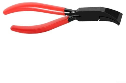 MeevrgR Klappzange, Hartstahl, rot, 180 mm, für Blechbiegen, 3-Backen-Design, Automobil-Metallbearbeitungswerkzeug (45°)
