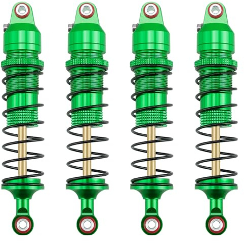 AXspeed 4pcs Shock Kits Aluminium Stoßdämpfer Dämpfer für 1/16 TRX Mini Maxx RC Auto (Grün)