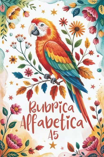 Rubrica alfabetica a5: Quaderno a Righe con 4 pagine per ogni lettera