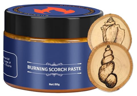 Pâte à brûler le bois, gel brûlant le bois, pâte à brûler pour marqueur de brûlure, gel multifonction pour travaux manuels, pâtes de torche Burnin-g pour créer des motifs complexes en cuir