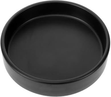 TIDTALEO Sottovaso in Ceramica Opaca Nero per Piante da Interno Piccolo, Vassoio Raccogli Gocce per Vasi, Piattino Stabile Multiuso per Giardinaggio e Decorazione Casa