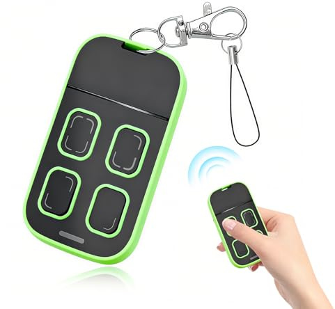 ONGNIUU Mando a Distancia Garaje,Mando a Distancia universal Portal de 280-868 MHz 4 en 1 Rolling Código Universal Multifrecuencia para Puertas de Garaje, Puertas Eléctricas, Puertas Correderas-Verde