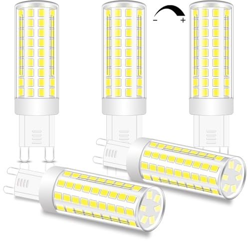 JINLONTA G9 LED Lampe Dimmbar 7W AC220-240V Kaltweiß 6000K 5er-Pack | entspricht 70W Halogen, 750 Lumen, 360° Weitwinkel, für Decken-, Wand- und Pendelleuchten
