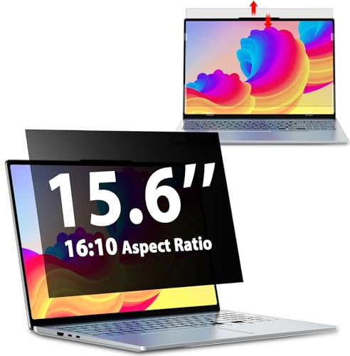 Filtre de Confidentialité pour 15,6 pouces Amovible(336mm*210mm) | Anti-espionnage, Anti-lumière bleue et Anti-reflets, Amovible, compatible avec Lenovo, HP, Dell, Acer, Samsung, Asus