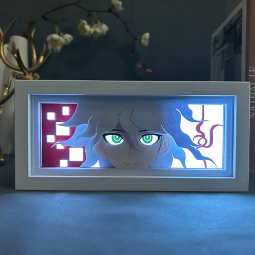 Zhongkaihua Nagito Komaeda Lichtbox, Anime-Lampe, LED-Schirm, Kunst-Papierschnitt, Anime-Leuchtkasten, Tisch-Nachtlampen, Rahmen, Schreibtischdekoration, Geschenke