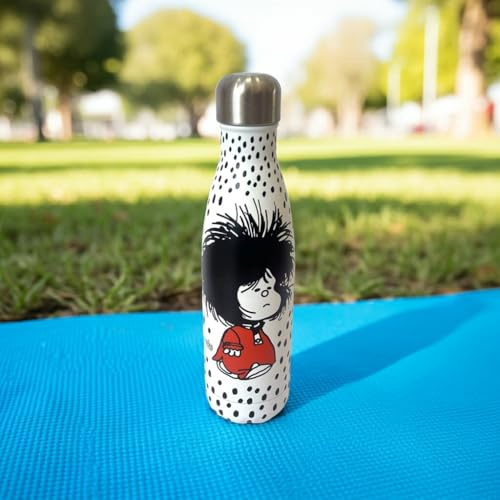Botella Isotérmica Mafalda Despeinada - Licencia Oficial, 500ml, Acero Inoxidable, Doble Pared, Calidad alimentaria