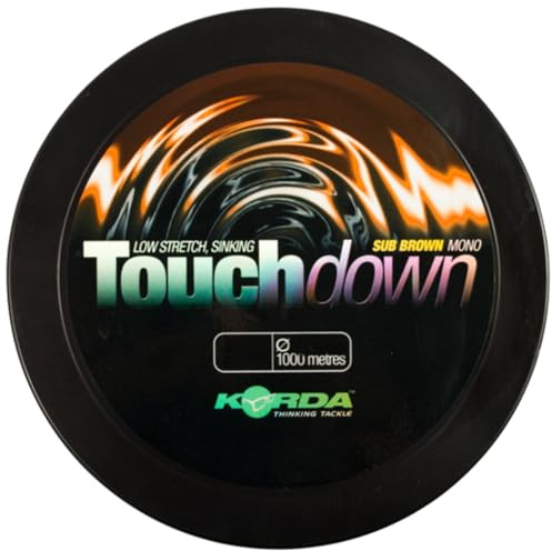 Korda Touchdown Monofile Angelschnur, Geringe Dehnung für optimale Rückmeldung, Schnell Sinkende Hauptschnur.