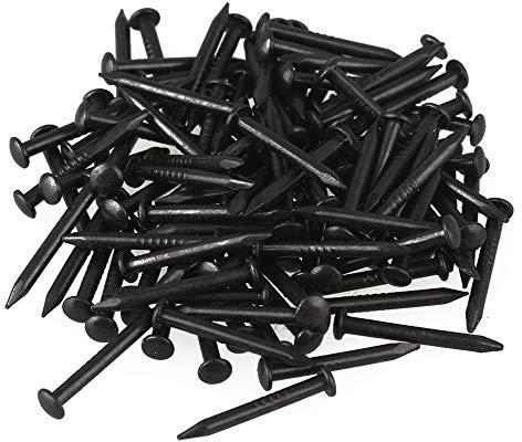 Black Copper Round Head Wood Screw Nail Decorative Furniture Miniature Nail Pack of 50 (15 x 1.5mm)