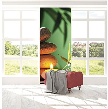 Oedim Vertikale Bordüre Selbstklebend Vinyl Steine Zen | Vertikale Bordüre für Wände | Dekorative Vinyl | Bordüre | 144 x 260 cm | Dekoration für Esszimmer, Wohnzimmer, Schlafzimmer ...