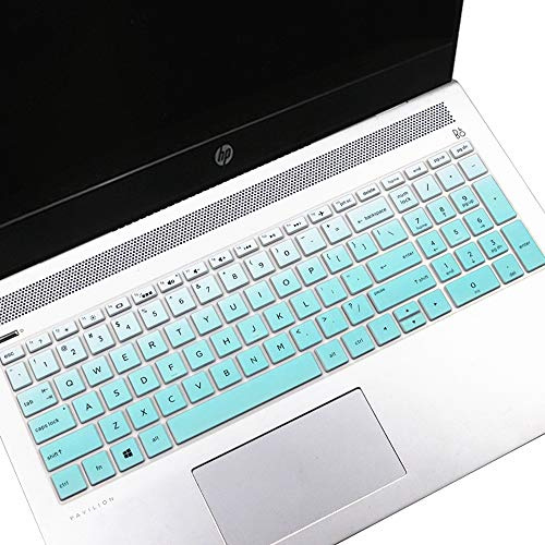 Tastaturabdeckung für HP Envy X360 2-in-1 Serie 15M-BP012DX 15M-BP111DX 15M-BQ021DX/ 2019 2020 Pavilion 15,6 Zoll Laptop 17,3 17t 17M 17-BS 17-BW Laptop-Tastaturabdeckung In Ombre Mint