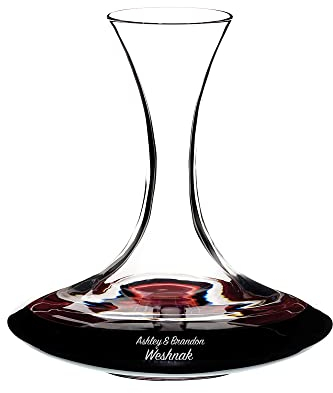 Riedel Ultra decantador personalizado, decantador de vino de cristal grabado personalizado para vino tinto o blanco, accesorios de bar para el hogar y regalo para los amantes del vino