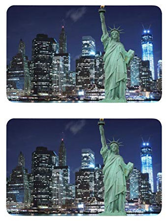 Mnsruu Imanes decorativos para nevera, diseño de la Estatua de la Libertad de Nueva York, 2 piezas, para nevera, pizarra blanca, cocina, oficina