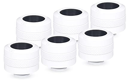 Alphacool 17484 Eiszapfen PRO 16mm HardTube Fitting G1/4 - White Sixpack Anschluss Wasserkühlung