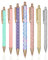 OSDUE Stylos à Bille, 7PCS Stylo Rétractable en Métal avec Stylos à Bille Brillants et Élégants pour École Fournitures de Bureau, 1,0 mm