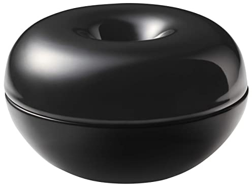 YAMAZAKI 5741 Tower Ceramic Air Freshener Bowl, Black, Ceramic, 9.5 x 9.5 x 6 cm
