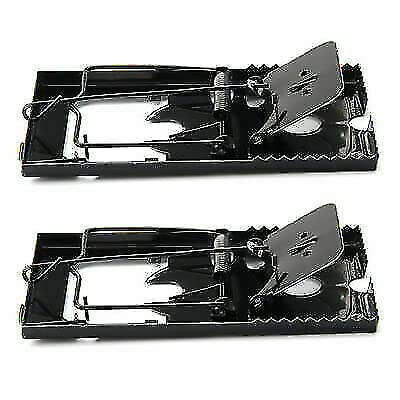 YSAMAX Black Rat Catcher, Heavy Duty Rat Traps Bait Pest Catcher, Home Rat Control, Reusable Mouse Trap for Indoors Outdoors, Rat Killer for Home, Shed & Garage Control & Treatment - Pack of 2