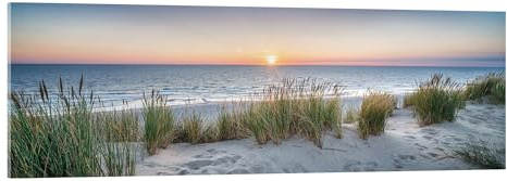 Posterlounge Sonnenuntergang am Strand II Acrylglasbild | 90 x 30 cm von Jan Christopher Becke Wandbilder Wanddeko