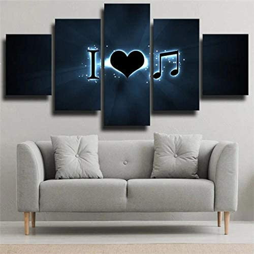 5 Teilig Leinwandbilder Kunstdrucke Gemälde 5 Teilig Leinwand Romantisches Herzsymbol 150×100 Cm Leinwand Wohnzimmer Dekoration Modular Gedruckte Leinwanddrucke Kreatives Geschenk Schlafzimm -6J7N/V3K