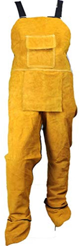 Eujgoov Professional Welding Apron High Temperature Resistance, Fire Retardant Adjustable Sleeves for Carpenter Blacksmith Garden Worker (black)