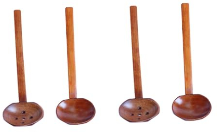 Alipis 4pcs Wooden Spoons Japanese Style Table Spoons for Eating Scales Kitchen Kitchen Accessories
