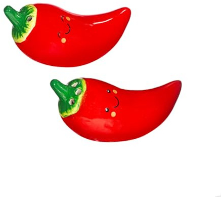 Sass & Belle Chilli Salt & Pepper Shakers - Salt and Pepper Set Decorative Kitchen Accessories for Dining Table Accessories Home Decor Styling Unique House Gifts and Table Decorations