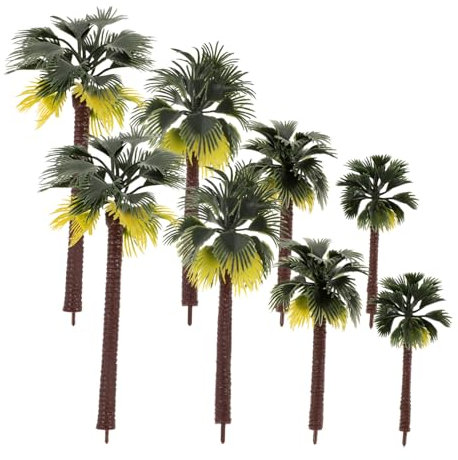 Gogogmee 8stücke Miniatur Modell Bäume Kunststoff Für Mikrolandschaft DIY Dekoration Kleine Baum Dekore Für Garten Landschaftsbau