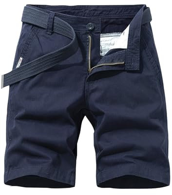 SRZYMJ Kurze Hose Herren Baumwolle Tasche Zip Shorts Herren Sommer Leinen Sommerhose Kurz Leinen Arbeitshose Leinen Hose Anzughose Trachtengürtel Lederhose Blau Motorradhose Mit Protektoren Textil 33