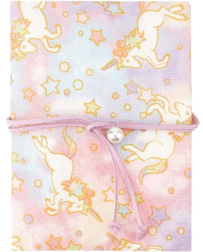 craspire Buchumschlag Passend Für Größe A6 5,9 x 4,7 Zoll Weicher Leinenstoff Rosa Pferd Waschbare Buchhülle Perlen Lesezeichen Hardcover Taschenbuch Softcover Buchschutz Für Buchliebhaber