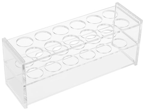 OLYCRAFT 12 Sockel Transparentes Reagenzglasgestell Aus Acryl 21mm Loch Reagenzglasgestell Aus Zentrifugenröhrchenhalter Labor Ausstellungsständer Für 20 ml Und 25 ml Reagenzgläser Chemielabor