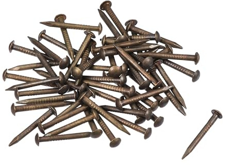 TOP-VIGOR Clout Nails 12mm, 50Pcs 1.2mm Carpet & Upholstery Tacks