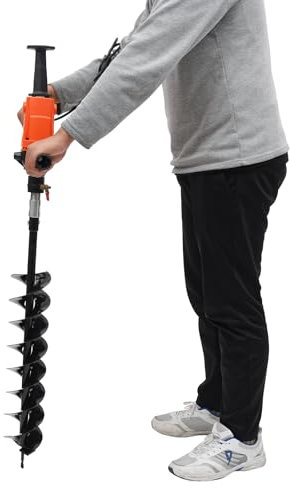 Tarière électrique enfichable avec perceuse, 1,9 kW, pour poteaux de clôture, piquets de serre, reboisement