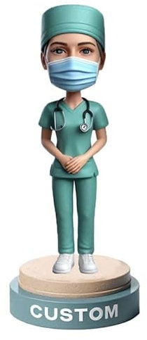 mydedor Individuelle Wackelkopf-Figur, individuelle Puppe, berühmter Arzt, Wackelkopf, Wackelkopf-Figuren, handgefertigte personalisierte Skulptur, Geschenk für Frauen
