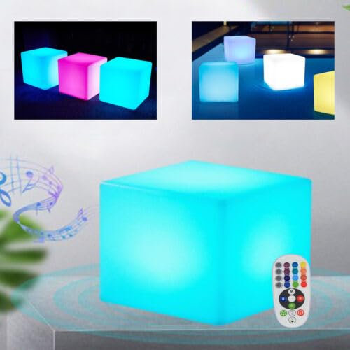 Duoruameng LED Würfel Licht, Cube Nachtlicht 7 Farben mit Fernbedienung, Energiesparend Wasserdicht, PE Material, Dekoratives Leuchtwürfel für Bar, KTV, Partei