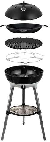 Cadac Carri Chef 40 BBQ Paella Pan QR, Portable Gas BBQ Grill, 39cm Ceramic GreenGrill Grid, Dual Height Legs, with Paella Pan, Dome Lid, Storage Bag, 2026 Model