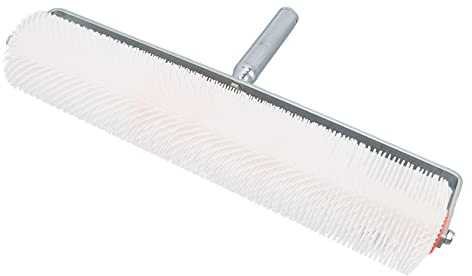 Rullo a punta antischiuma autolivellante da 28 mm, Rullo a punta antischiuma per pavimenti per cemento e cemento, Rullo di aerazione ad ago spesso tondo in plastica PVC con telaio