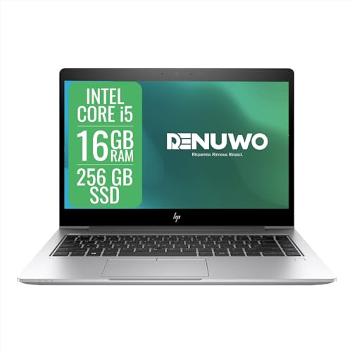 HP EliteBook Ordenador Portátil Intel i5 8th RAM 16GB SSD 256GB Pantalla FHD 14 WiFi Windows 11 Pro + Libre Office (Reacondicionado)