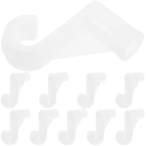 JECOMPRIS Crochets Suspendre Robustes Installation Facile Lot de 10 13mm en Plastique Blanc pour Support de Tringle de Penderie pour Amélioration de Placard et Appartements