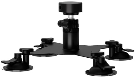 CAZSTYK Ventosa ad alta resistenza per tetto del veicolo, non richiede strumenti per superfici lisce, fissaggio su auto e aereo, set di montaggio esterno in ABS per esterni con staffa satellitare per
