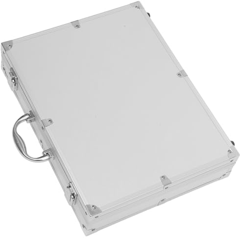 HAPINARY Lockable Aluminum Alloy Carrying Case Tool Box with Large Capacity and Smooth Open and Close Function, Portable Storage Toolbox Suitable for Home and Office Use