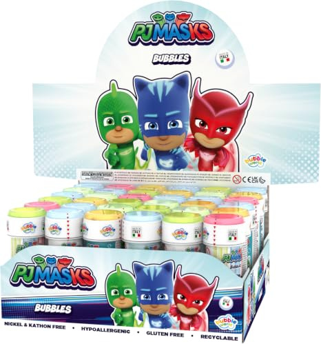 PJ MASKS såpbubblor - 36-pack 60 ml flaskor - flerfärgade - officiellt licensierade - barnleksak - utomhuslek - från 3 år