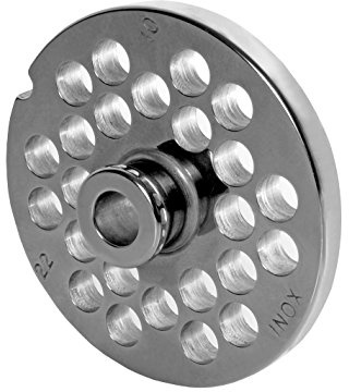 Disco forato in acciaio inox con mozzo, misura 22-10, foro 22 mm; per tritacarne; dimensione 22.