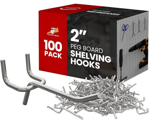 Online Best Service 100 Pack PEG Board Pegboard Shelving Hooks 2 Length Wholesale Lot