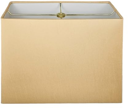 Royal Designs, Inc. HB-613-12AGL Rectangle Hardback Lamp Shade, (5 x 10) x (8 x 12) x 9.5, Antique Gold