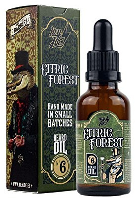 HEY JOE! Beard Oil N° 6 Citric Forest | Naturlig och uppfriskande skäggolja för män med citron- och talldoft – skäggvård för friska skägg – skäggolja 30 ml