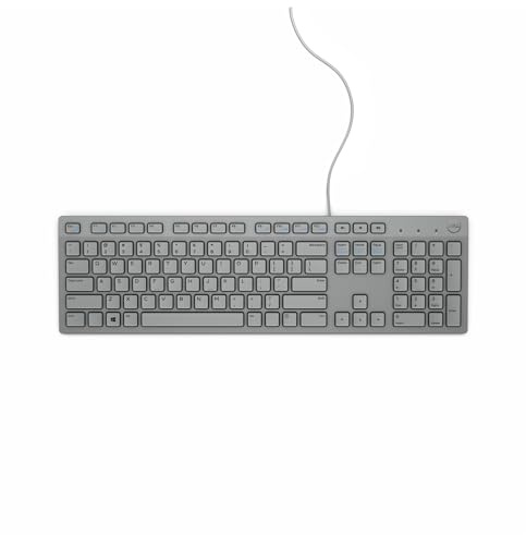 Dell KB216, Wired, Multimedia Tastatur , US International (QWERTY), grau
