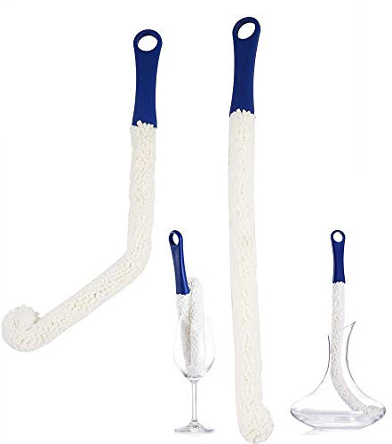LJDJ Bottle Cleaning Brush - Set of 2 Flexible Bottle Scourer - Multi-Function Household Cleaning Tools for Cleaning of Wine Decanters, Goblets, Glasses, Cups