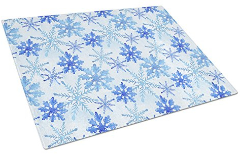 Carolines Treasures BB7484LCB Schneidebrett mit blauen Schneeflocken, groß, mehrfarbig