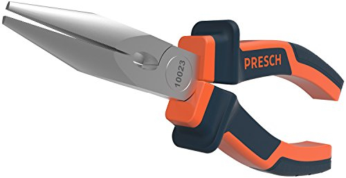 Presch Long Nose Plier 160mm - Thin Professional Needle Nose Plier with Side Cutter - Heavy Duty Round Nose Pliers